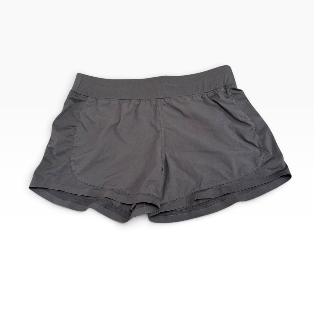 Athleta Go The Distance Shorts Womens S Gray Running Athletic 3" Style 983376